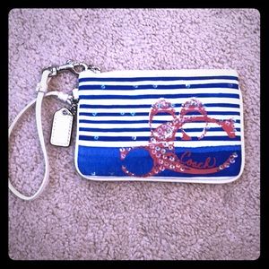 Coach nautical wristlet